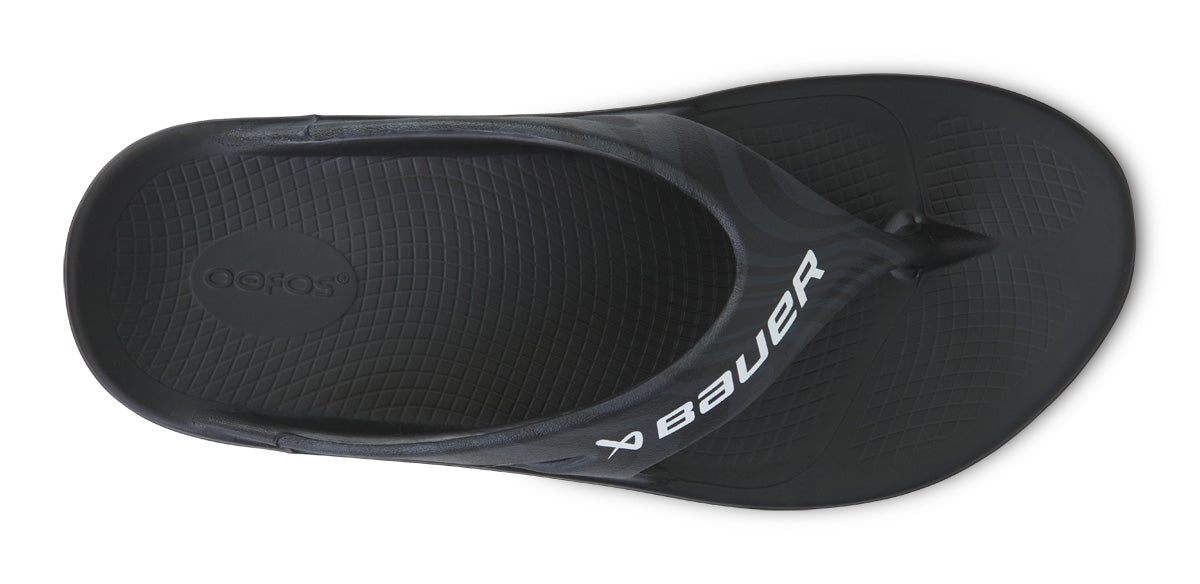 BAUER/OOFOS Women's OOriginal Sport Sandal â€?Black Asphalt