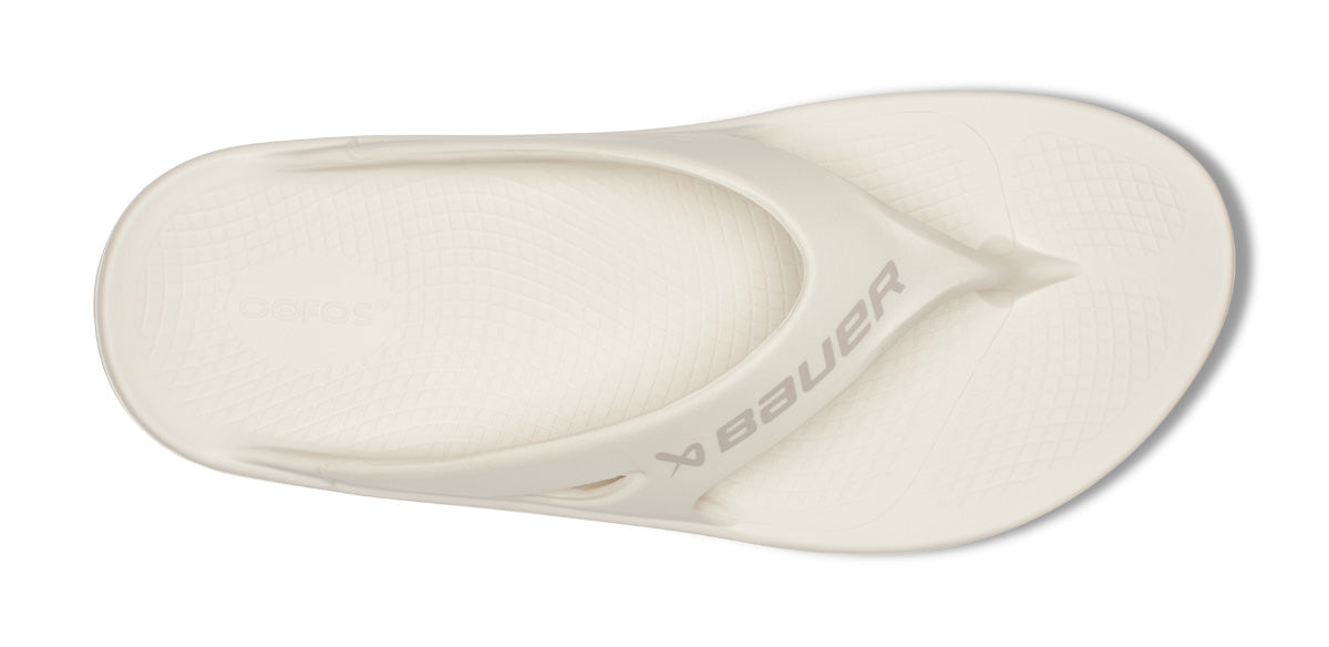 BAUER/OOFOS Men's OOriginal Sport Sandal â€?Chalk
