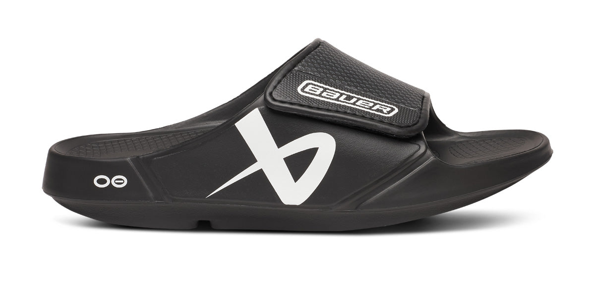 BAUER/OOFOS Men's OOahh Sport Flex Sandal â€?Black