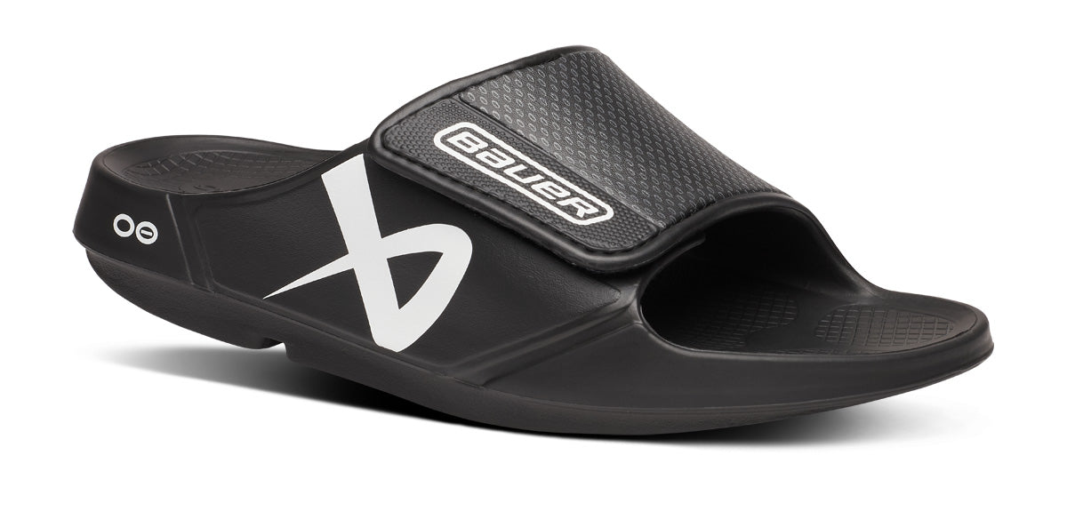 BAUER/OOFOS Men's OOahh Sport Flex Sandal â€?Black